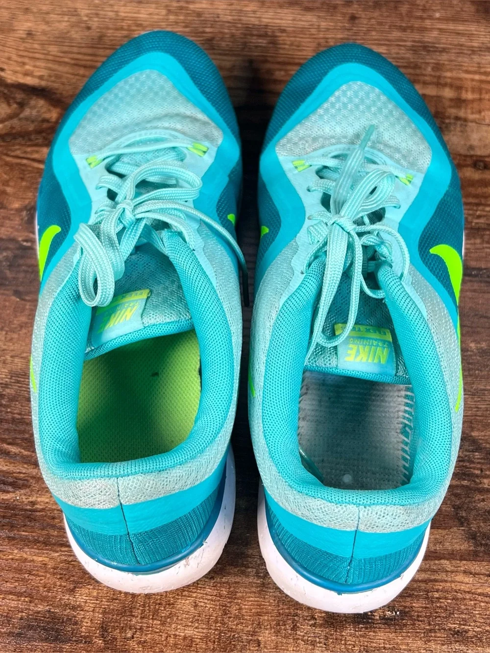 Nike Sneakers Flex Trainer 6 Turquoise Running Shoes 831217-300 Women's 9